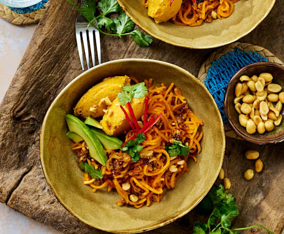 Veganes Süßkartoffel-Pad-Thai