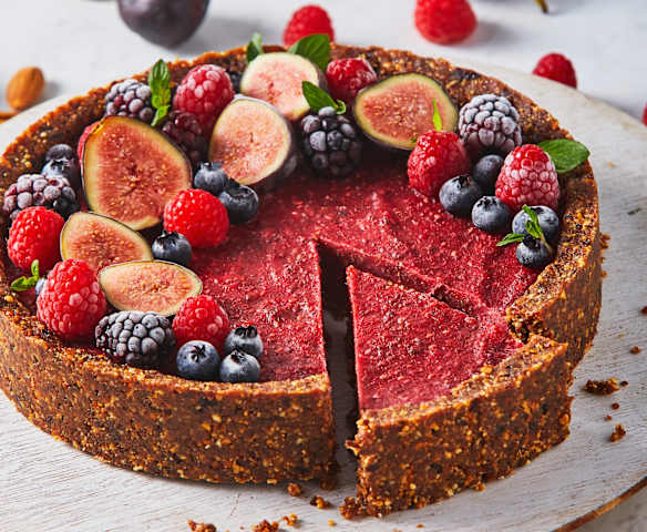 Pay de frambuesas vegano y sin gluten Pay de frambuesas vegano y sin gluten
