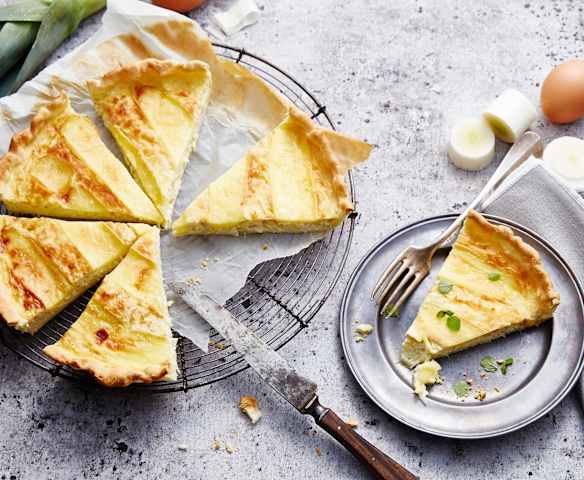 Quiche aux poireaux et reblochon