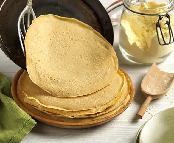 Palatschinken aus Maismehl (glutenfrei, laktosefrei)