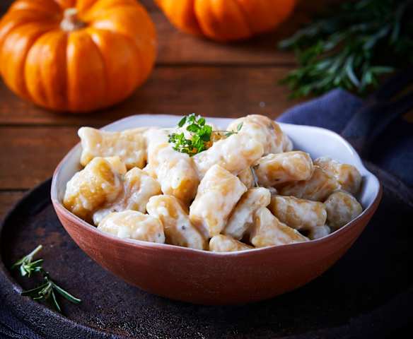 Ñoquis de calabaza y camote en salsa cremosa TM6