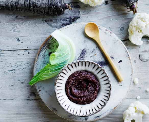 Beef, purple carrot and cauliflower purée (around 6 months)