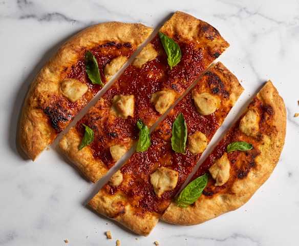 Pizza with Cashew Mozzarella (Matthew Kenney) Pizza with Cashew Mozzarella (Matthew Kenney)