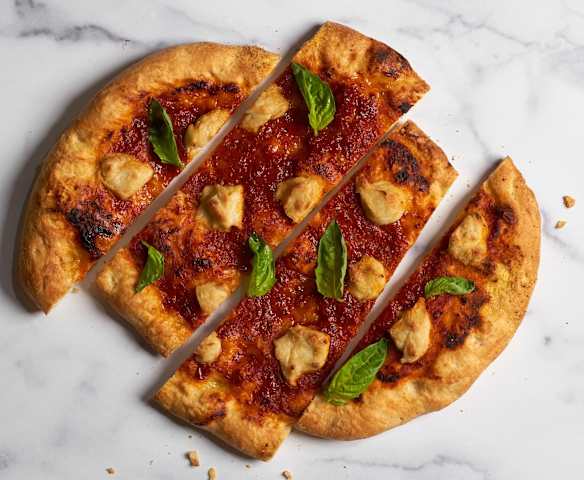 Pizza with Cashew Mozzarella (Matthew Kenney) Metric