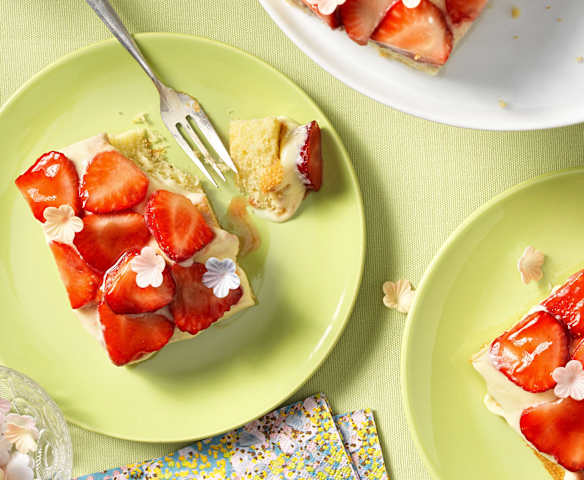 Erdbeer-Puddingkuchen