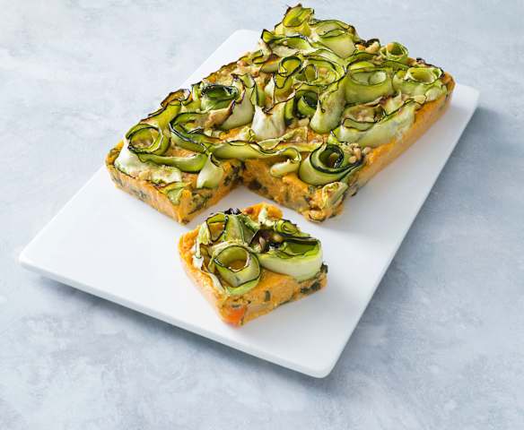 Polenta zucchini slice
