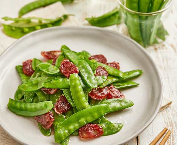 荷兰豆炒香肠