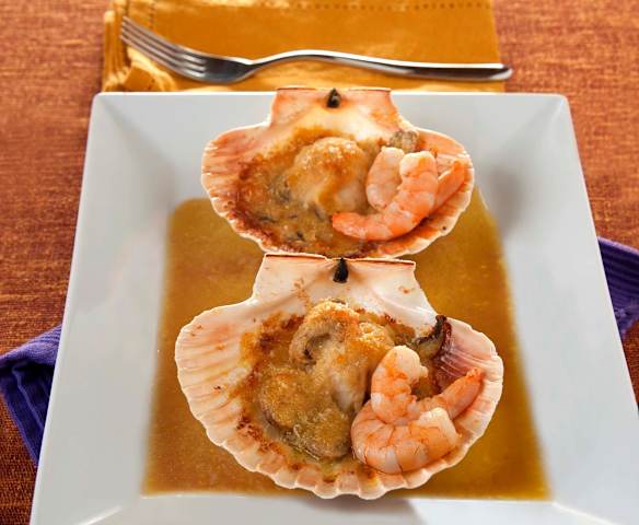 Antipasto di funghi e capesante