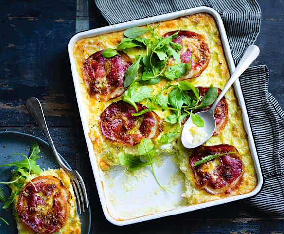 Flan au poireau et pancetta