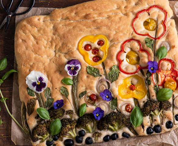 Focaccia łąka