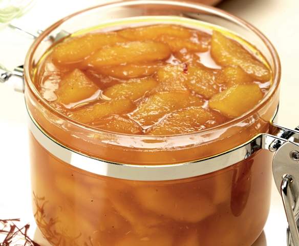 Composta di pere, limoni e pistilli di zafferano