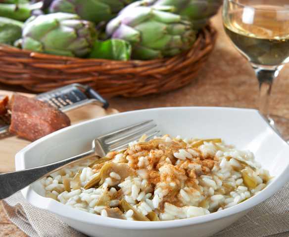 Risotto ai carciofi e bottarga