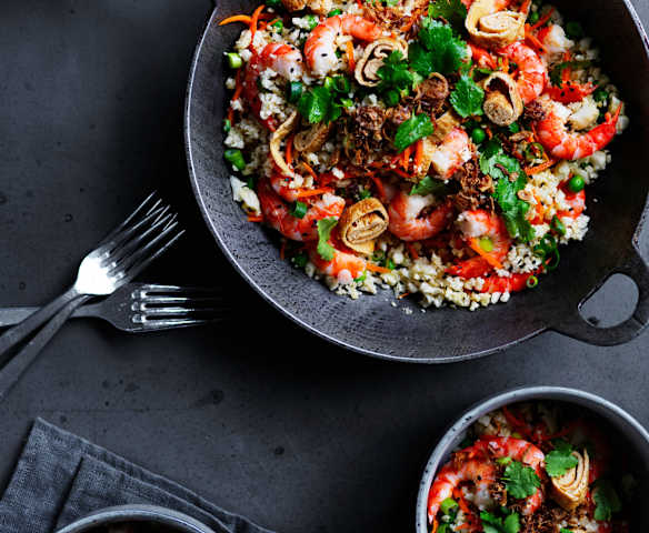 Cheat's cauliflower fried rice Cheat's cauliflower fried rice