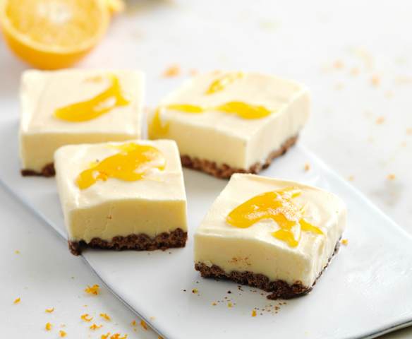 Gelado de laranja em base de arroz tufado