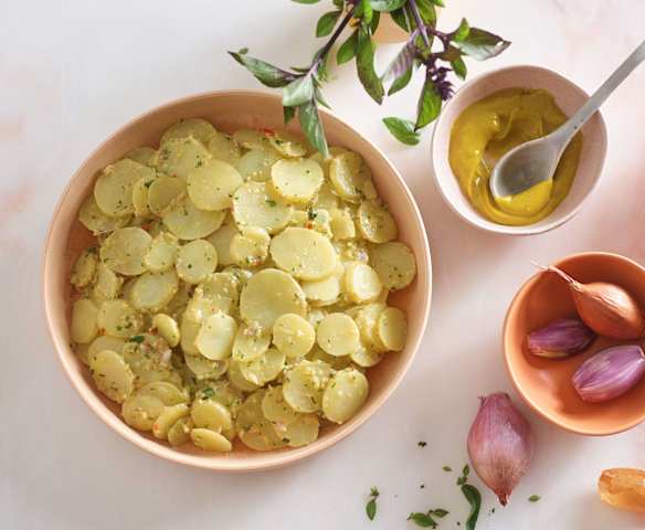 Sliced Potato Salad with Herb Vinaigrette