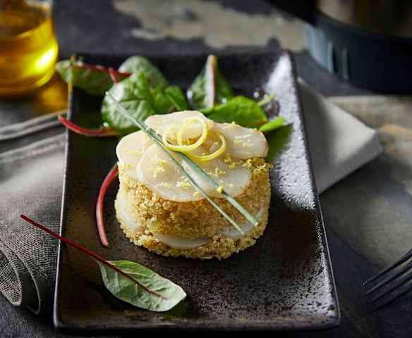 Mille-feuille de topinambour au quinoa