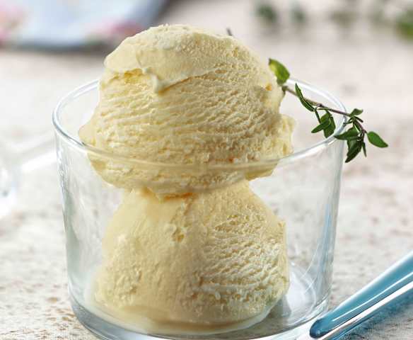 Sorbet miel, raisins et thym