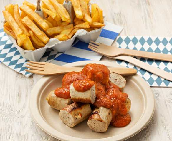 Currywurst (salchichas con salsa agridulce alemana)