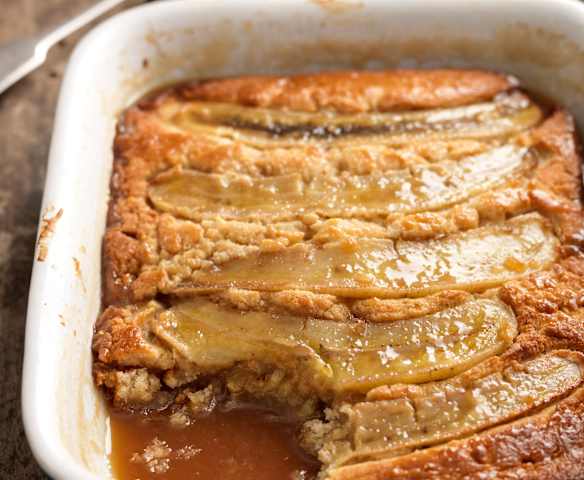 Butterscotch Banana Sponge Pudding