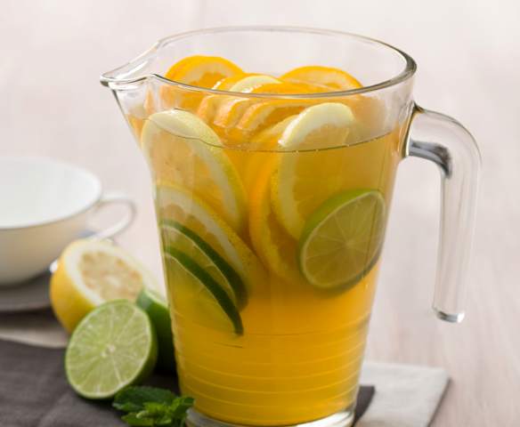 Té verde con menta y cítricos