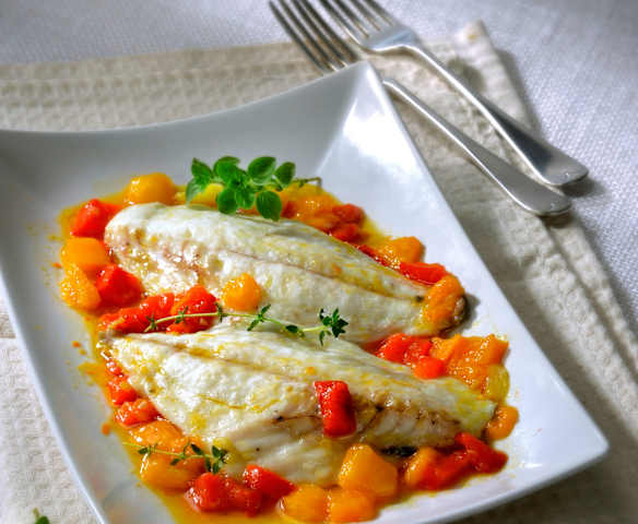 Filetto di orata con peperoni