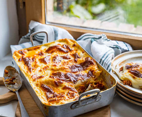 Lasagne de bœuf aux artichauts et à la scamorza Lasagne de bœuf aux artichauts et à la scamorza