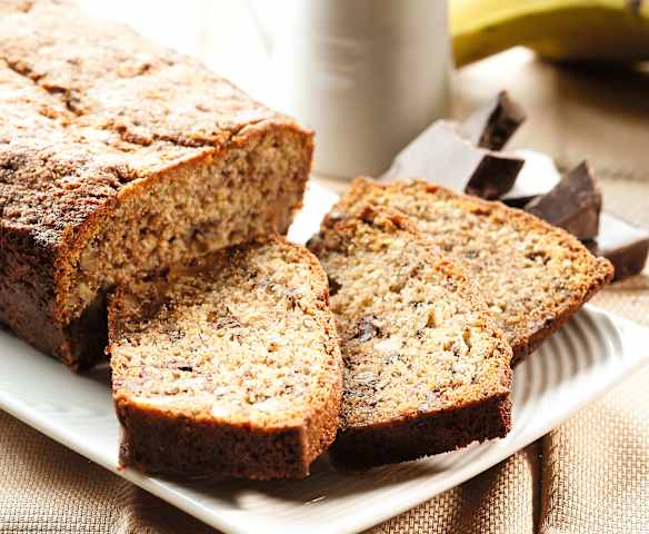 Bolo de banana e noz