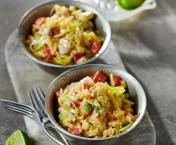 Limetten-Reis-Topf mit Pute