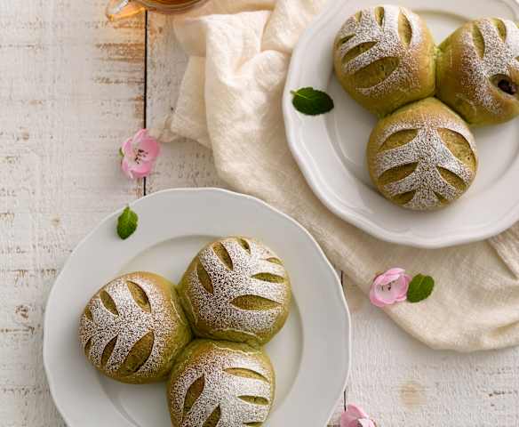 抹茶紅豆乳酪麵包