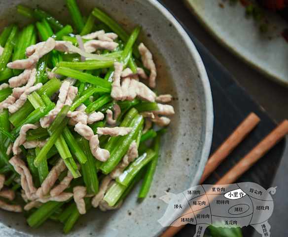 清炒芹菜肉丝