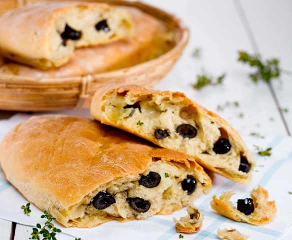 Ciabatta s olivami a tymiánem