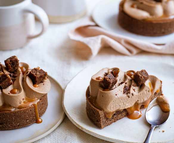 Tartelettes au chocolat, caramel et brownie Tartelettes au chocolat, caramel et brownie