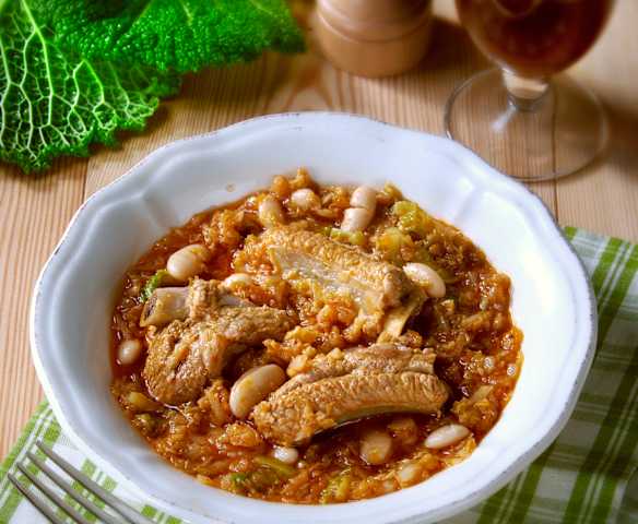 Costine di maiale alle verze