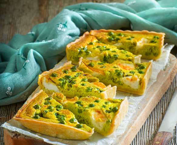 Torta salata piselli e primo sale