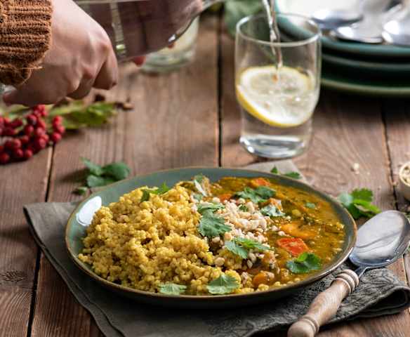 Dyniowe curry z soczewicą i kaszą jaglaną Dyniowe curry z soczewicą i kaszą jaglaną