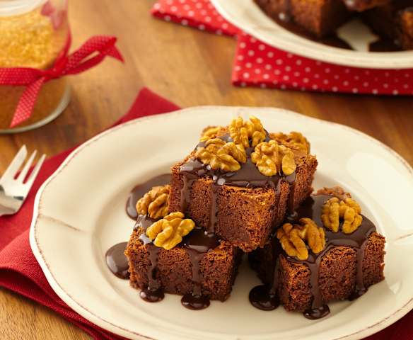 Čokoládový koláč s ořechy