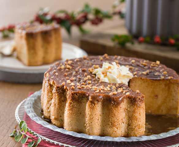 Flan de turrón