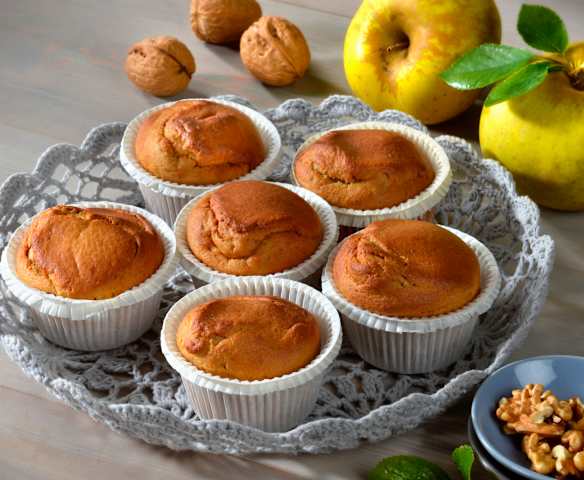 Muffin noci e mele renette