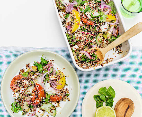 Salade de quinoa aux herbes et à la feta