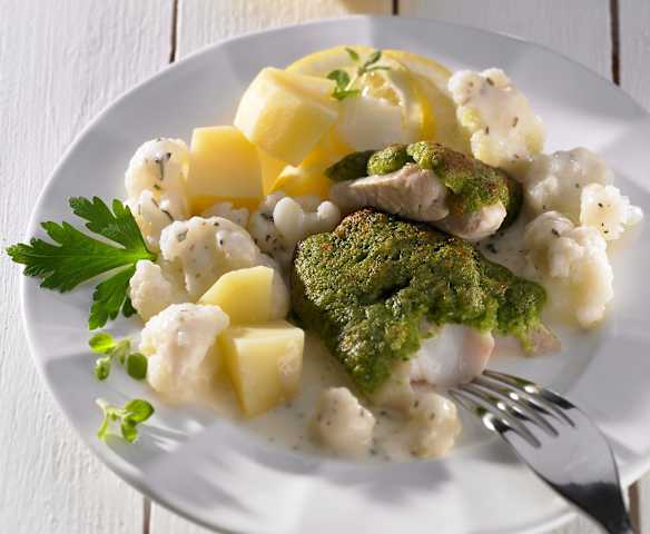 Fisch mit Kräuter-Käse-Kruste