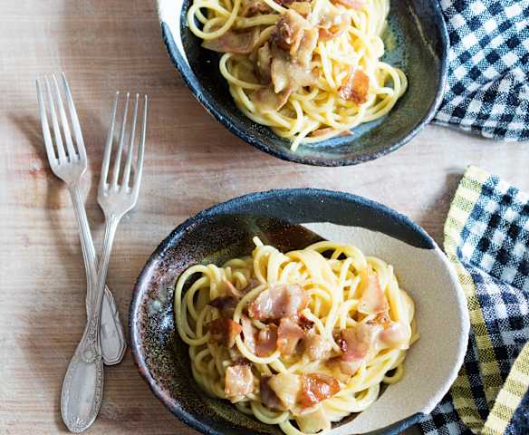 Spaghettoni à la carbonara