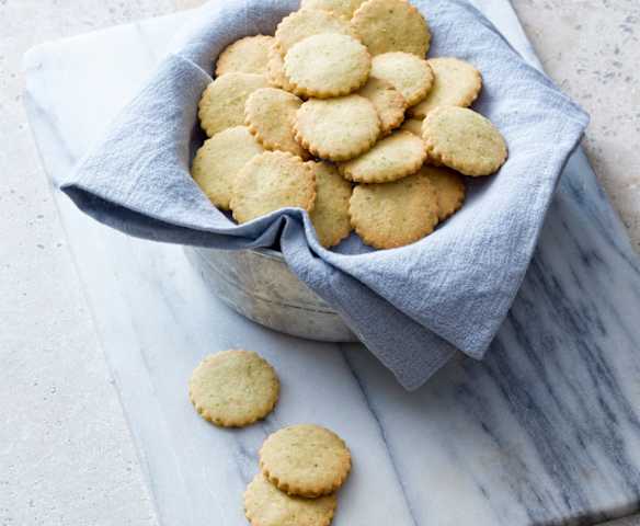 Macadamia and Parmesan biscuits