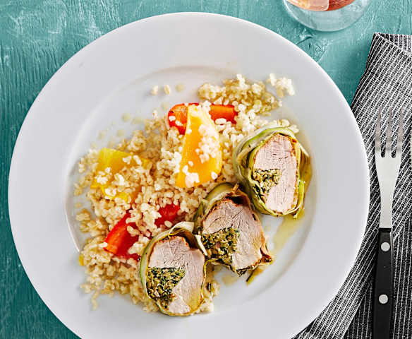 Schweinefilet im Zucchinimantel