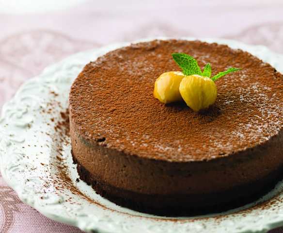 Marquise de castanha e chocolate