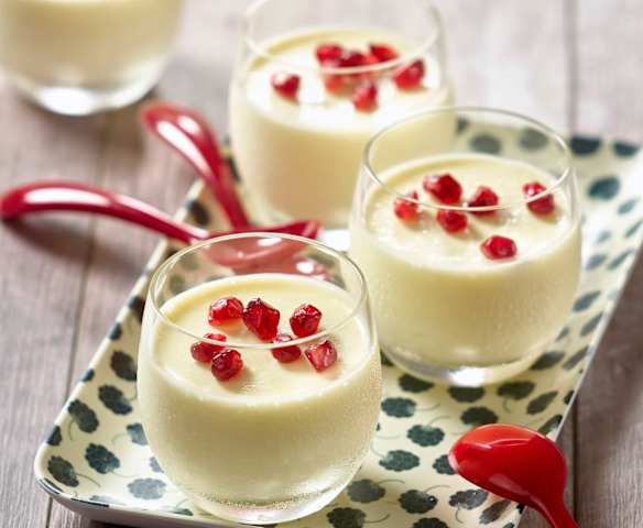 Pannacotta à la coco et à la grenade