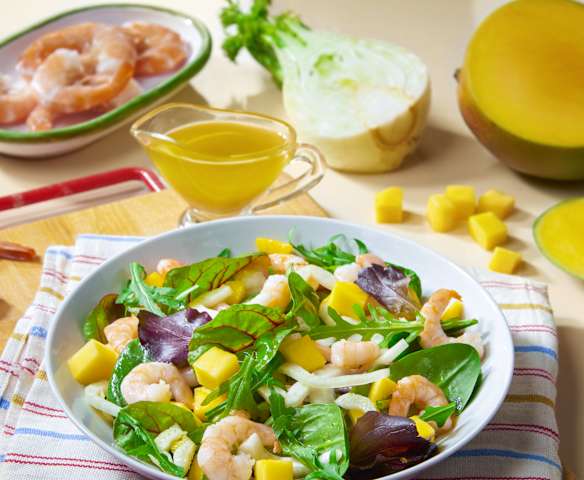 Gamberi in insalata esotica