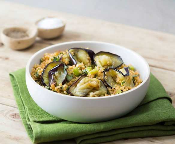 Eggplant with burghul