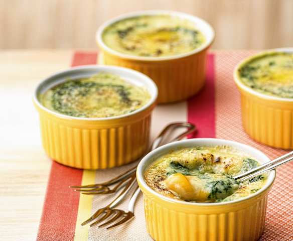Epinards et oeufs en cocotte
