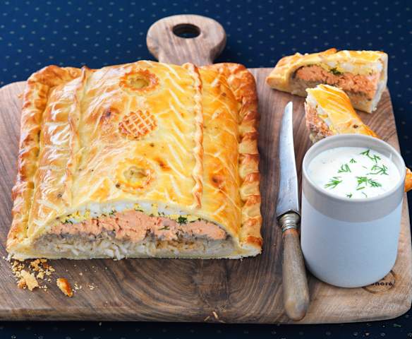 Koulibiac di salmone al profumo di aneto