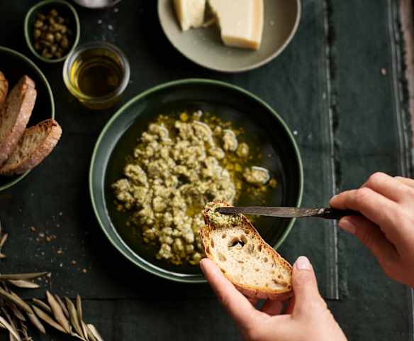 Dip de alcaparras e azeite